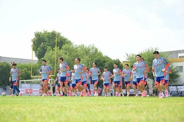 初練習に臨んだ日本代表