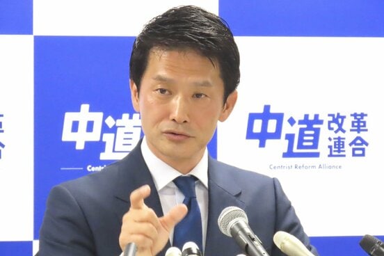 会見した小川淳也氏