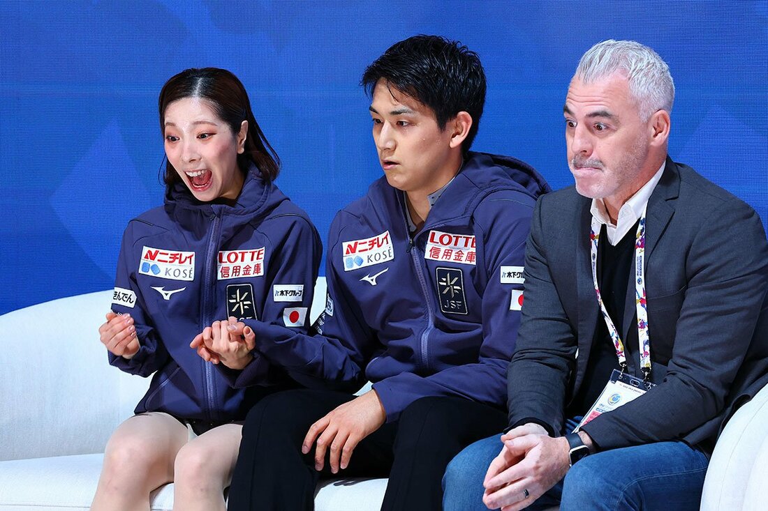 キスアンドクライで得点に驚くりくりゅう