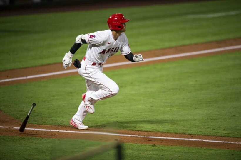  エンゼルス・大谷の今季1号は豪快な一撃だった（ロイター＝USA-TODAY）