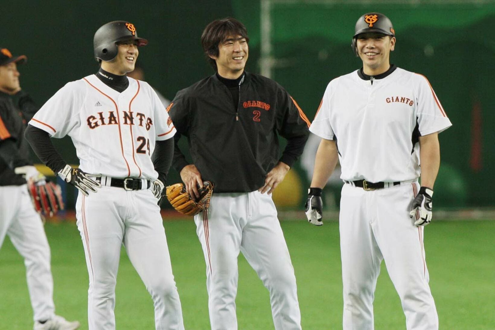 左から高橋由伸、小笠原道大、阿部慎之助（２００７年７月）