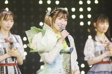 卒業公演でファンに思いを語った安部若菜（ⒸNMB48）