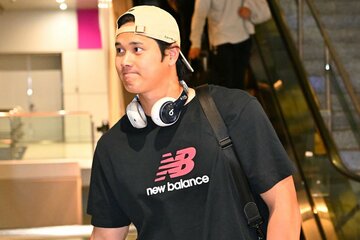 マイアミ到着に到着した大谷翔平