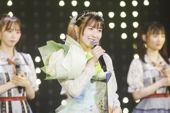 卒業公演でファンに思いを語った安部若菜(ⒸNMB48)