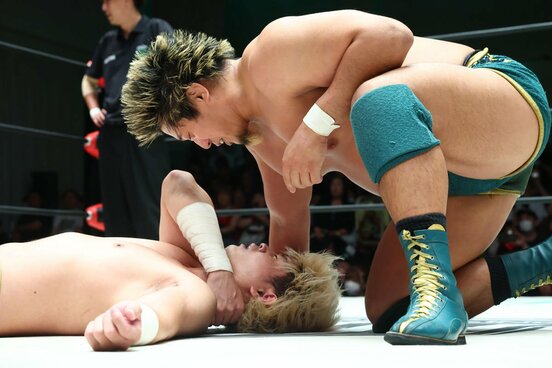 ともに1回戦敗退となった清宮海斗(下)とYoshiki Inamura