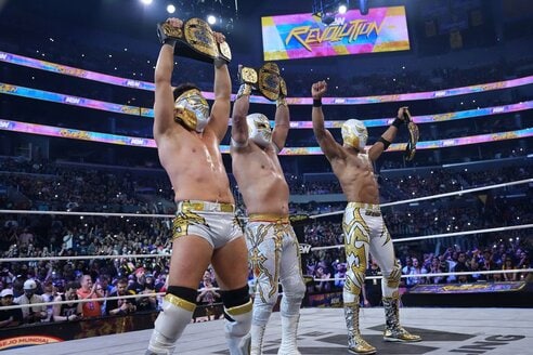 AEW】オカダ・カズチカ組がミスティコ組に敗れ世界トリオ王座から