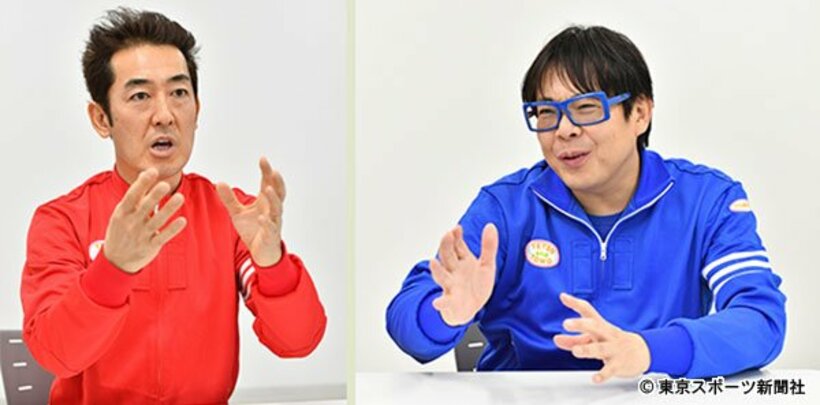  苦しい時代を振り返るテツ（左）とトモ