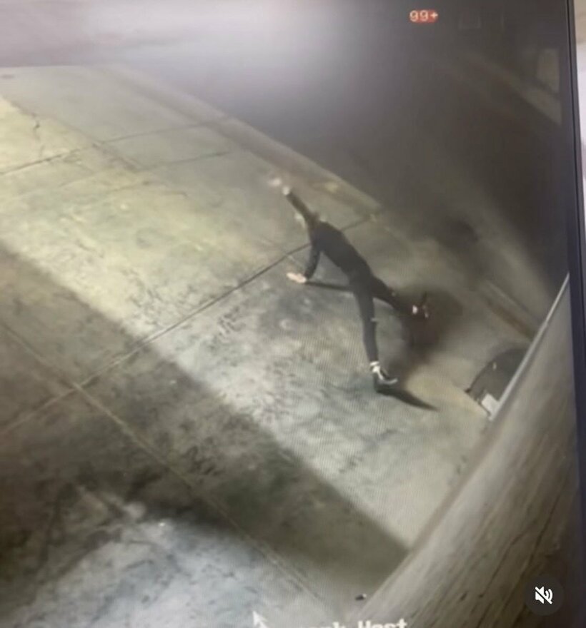 入念にヨガする犯人（インスタグラム@phillippasbakeryから）