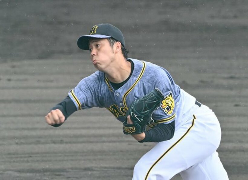  雨の降る中、中日打線をピシャリと封じた阪神・青柳