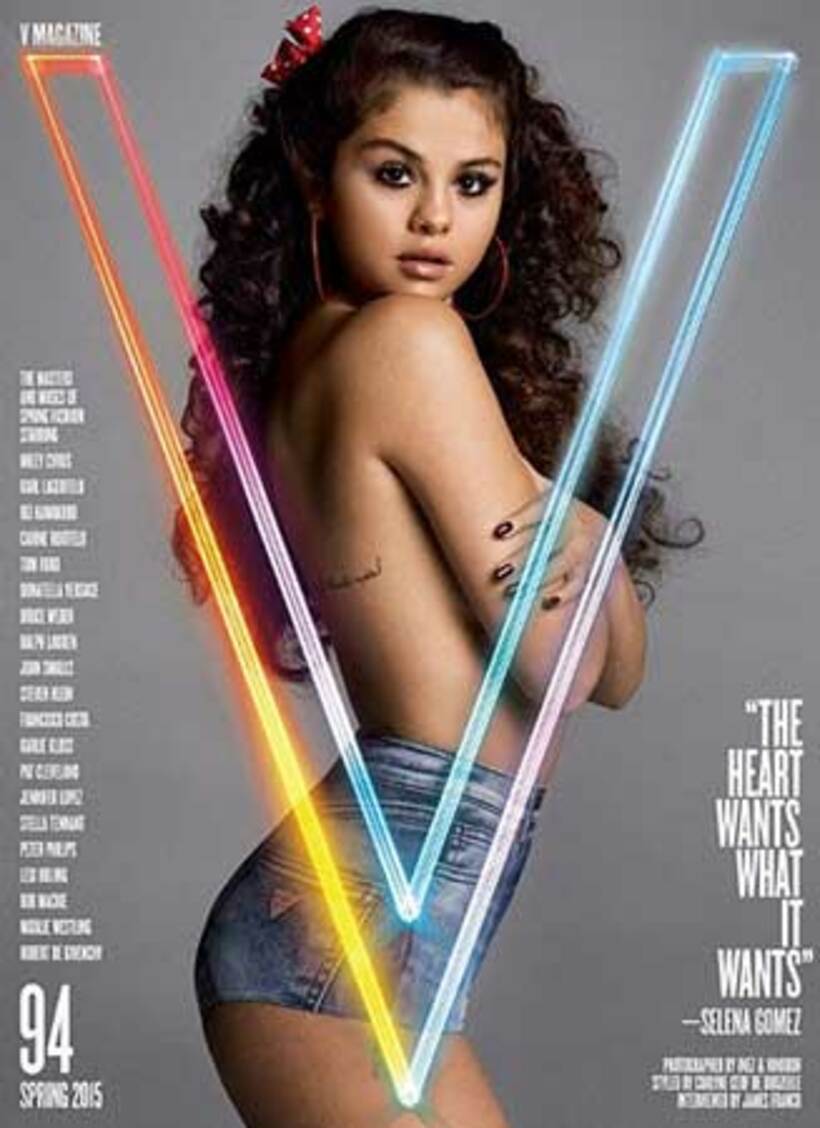 「Ｖマガジン」最新号の表紙でトップレスで表紙を飾ったセレーナ（インスタグラムから＝@selenagomez）