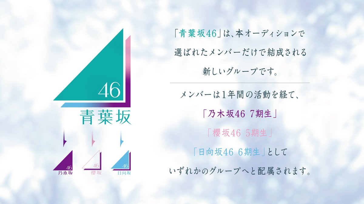 「青葉坂46」メンバー募集開始のキービジュアル(C)乃木坂46LLC/Seed&SlowerLLC