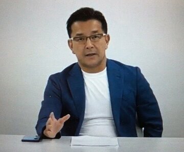  オンライン会見を行った榊原CEO