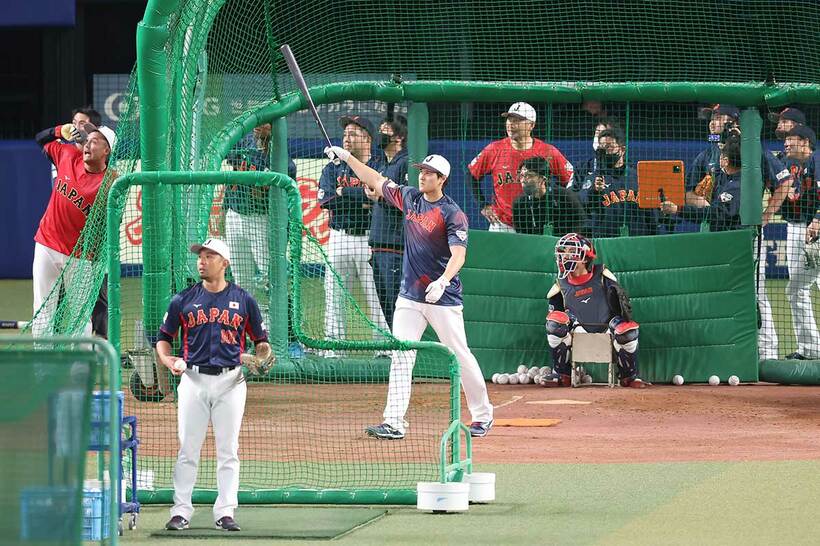 侍ジャパンに衝撃を与えた大谷翔平の打撃練習