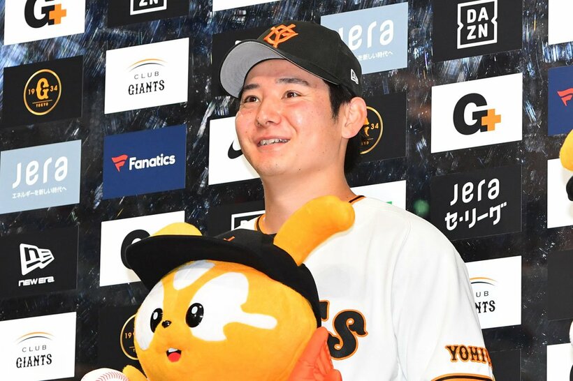 ４勝目をあげた巨人・竹丸