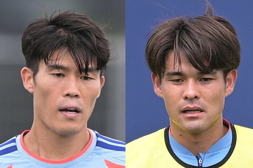 冨安健洋(左)と佐野海舟