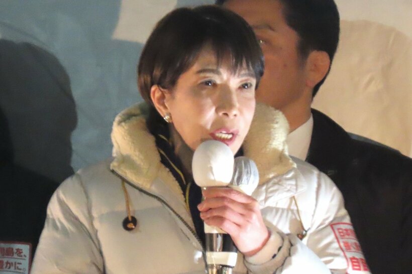 都内で自民候補の応援演説を行った高市首相