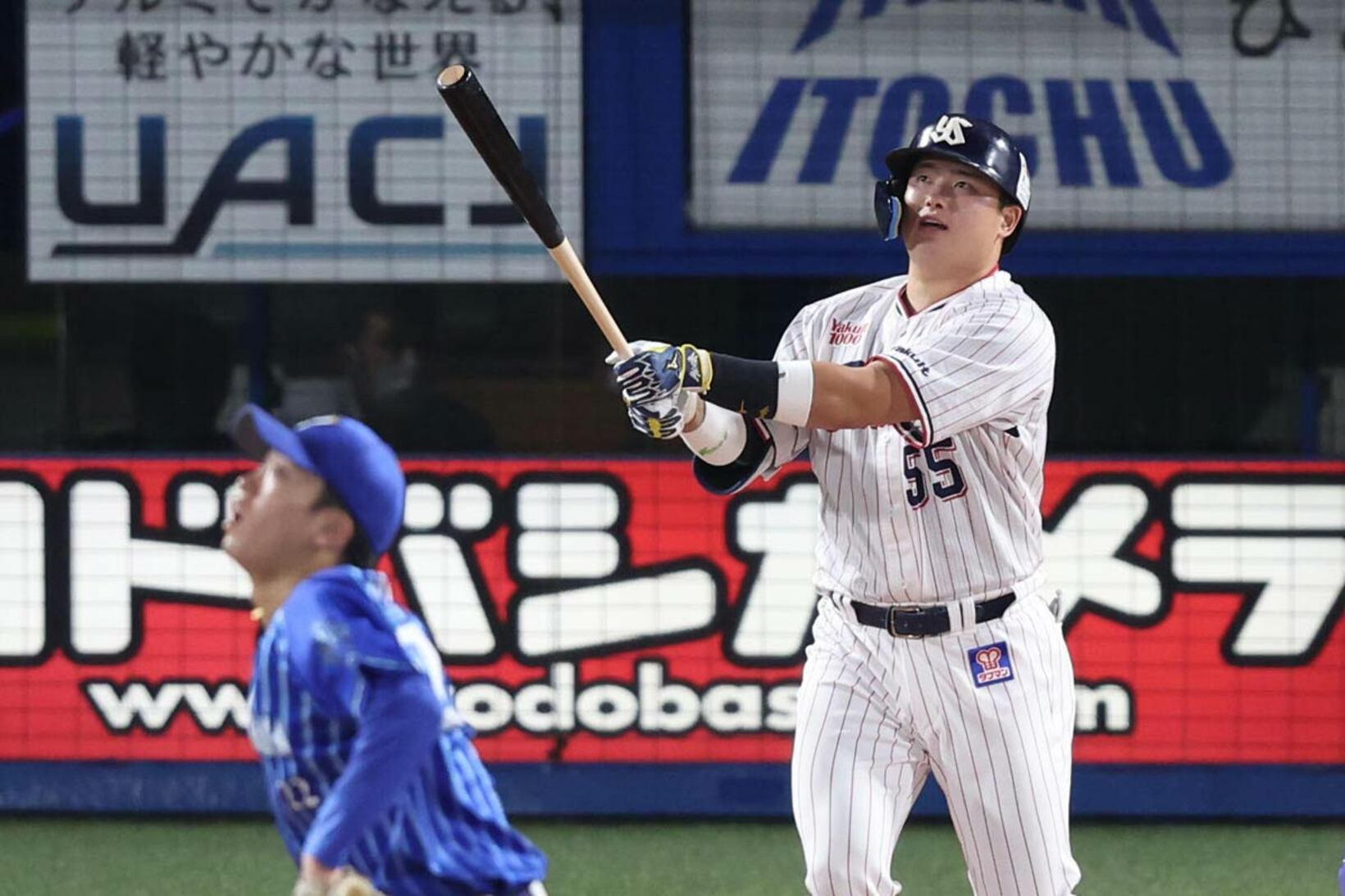 村上が５６号を放った瞬間（２０２２年１０月）