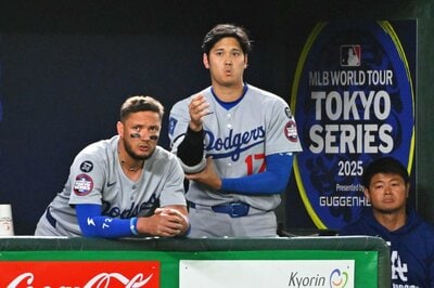 写真：ドジャース vs カブス開幕戦 レーザーポインター照射で一時中断
