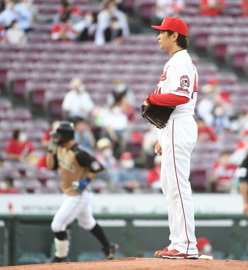  初回、日本ハム・渡辺に１号２ランを浴びた大瀬良