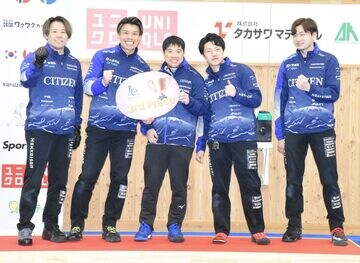 SC軽井沢クラブ（男子）の選手たち（左から小泉聡、山口剛史、臼井槙吾、山本遵、柳沢李空）
