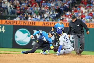 ８回に盗塁を試みた大谷翔平だが結果はアウトに