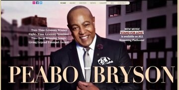 ピーボ・ブライソン公式ホームページのトップ画面（https://www.peabobryson2.com/）