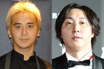 （左から）こめお、溝口勇児氏