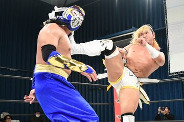 松永準也(右)に敗れてしまったハヤブサ