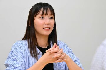 インタビューに応じた吉川千愛さん