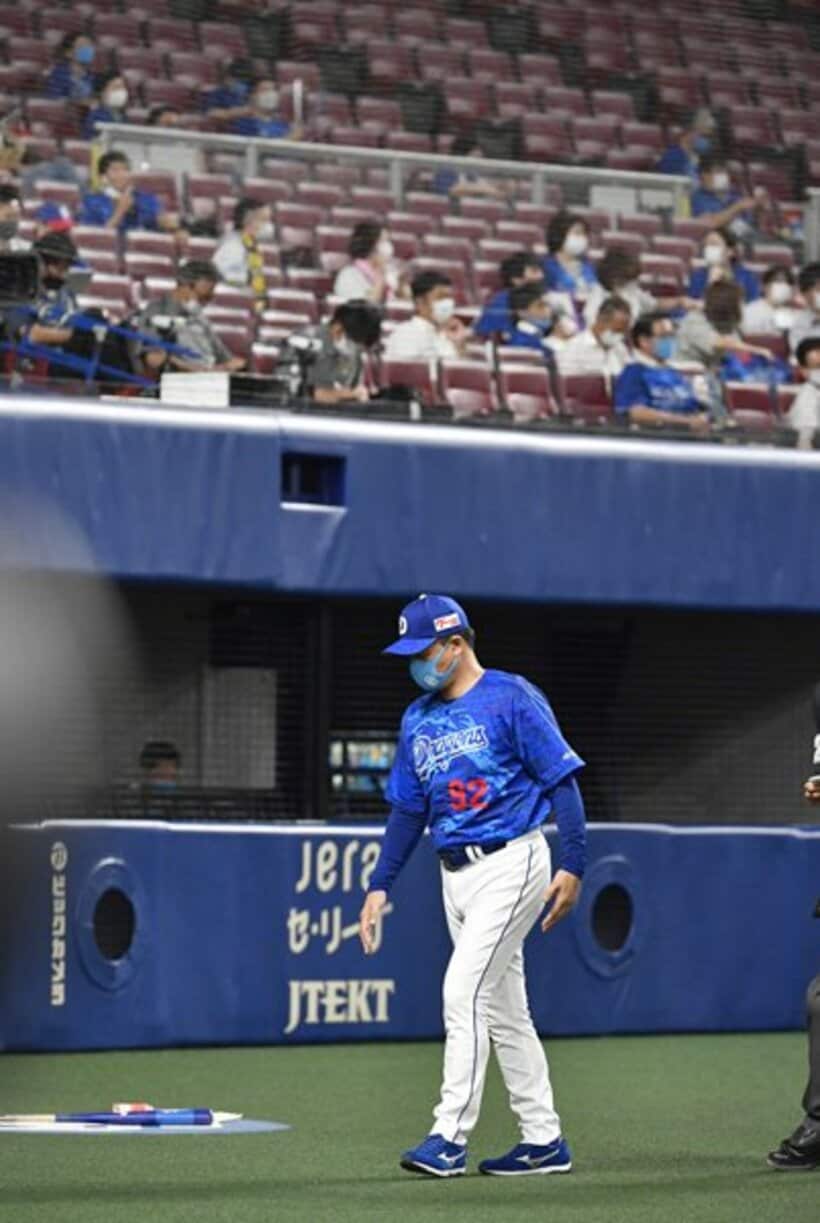  試合後の与田監督は柳をバッサリやった