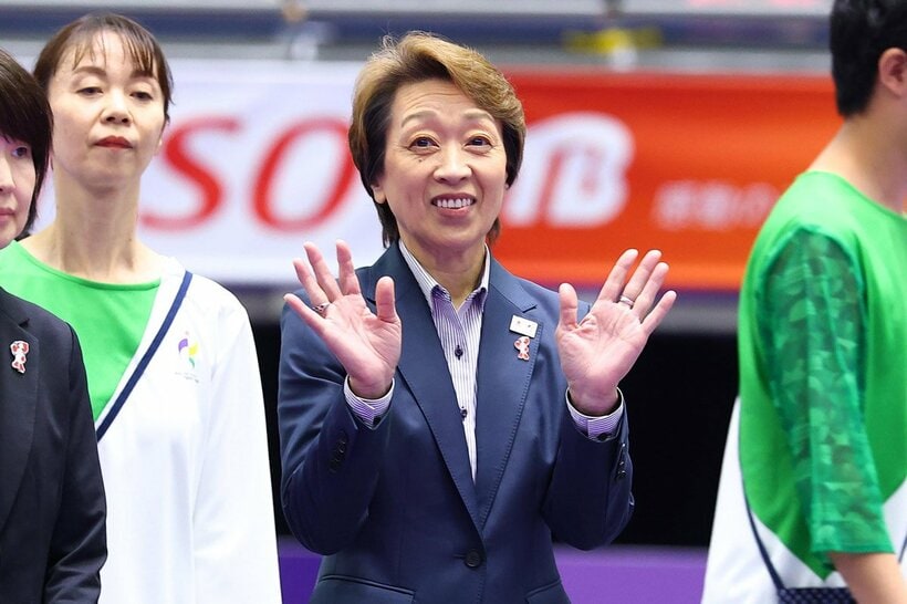 大会会場を訪れた橋本聖子JOC会長