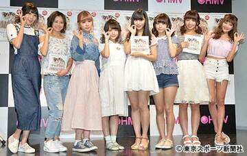 左から藤森有紀美、森詩織、玉井杏奈、増井みお、根岸愛、槙田紗子、岩村捺未、安斉奈緒美