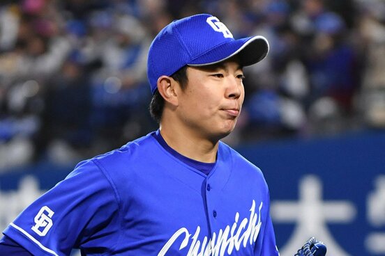 中日の先発・松葉