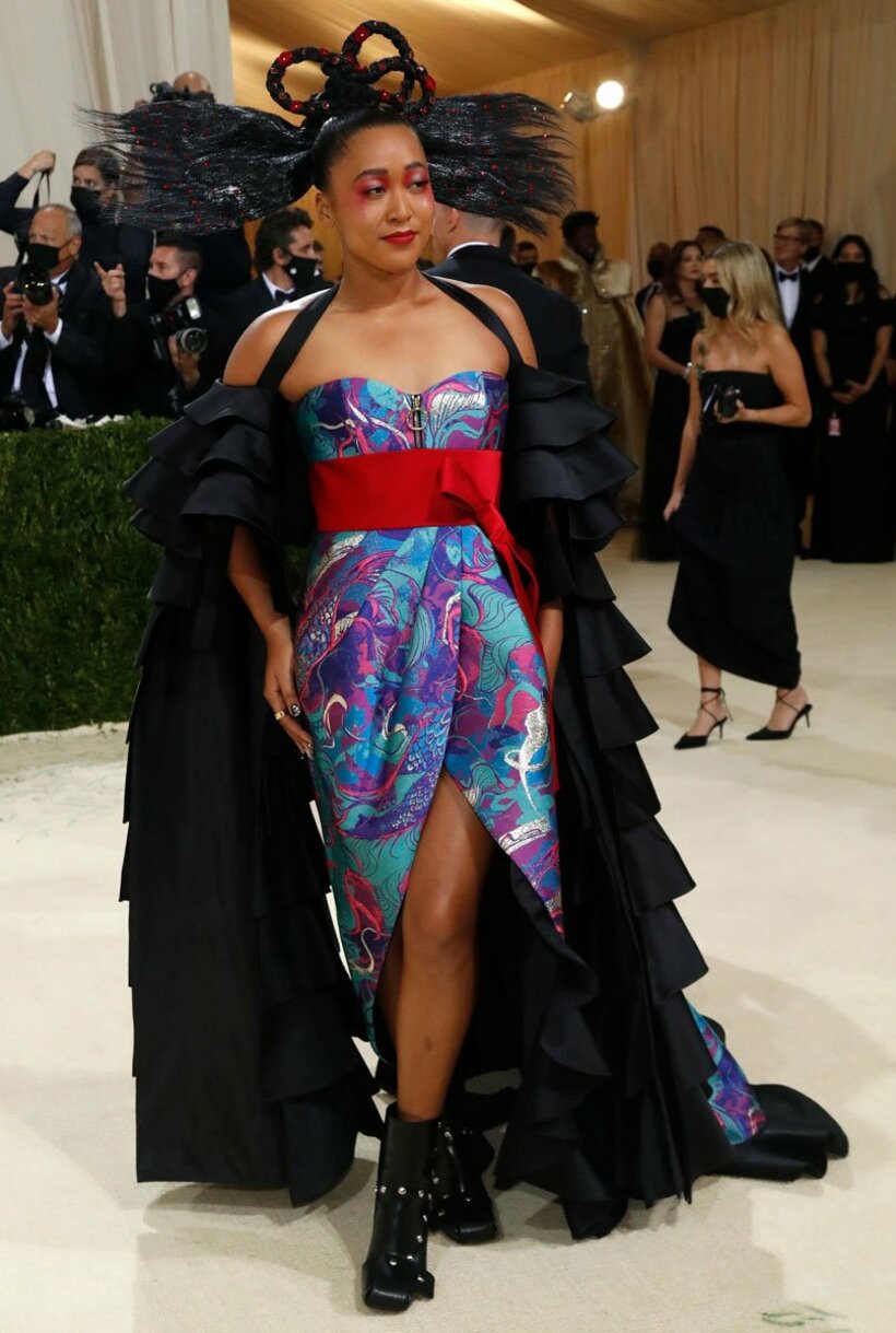  ファッションイベントに登場した大坂なおみ（ロイター）