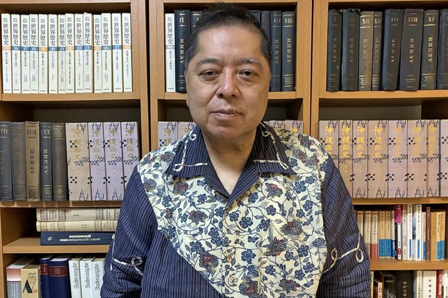 インタビューに応じた佐藤優氏