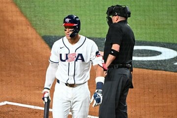 ３三振を喫したジャッジ