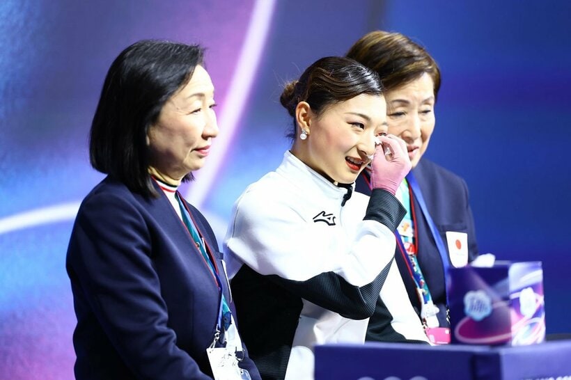 涙する坂本花織