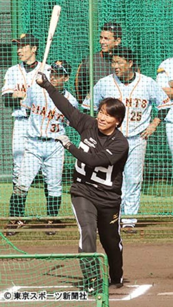 松井氏のスイング、迫力、長打力は往時のままだ