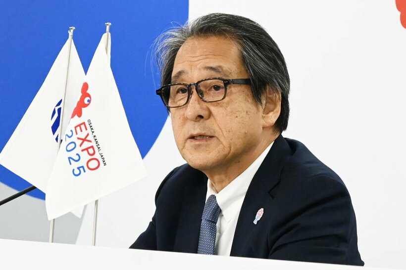 会見を行った日本国際博覧会協会の石毛博行事務総長
