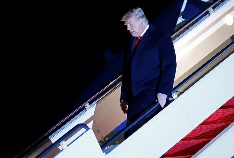  落日のトランプ大統領（ロイター）