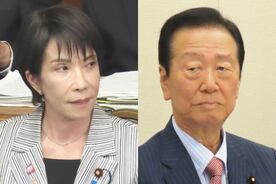 高市首相（左）と小沢一郎氏