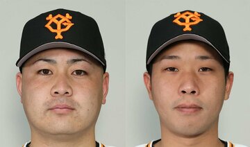  巨人を自由契約となった田中豊(左)と鍬原（東スポWeb）