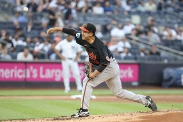 ヤンキース戦に登板した菅野智之（ロイター）