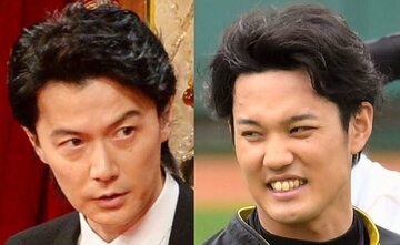  左から福山、藤浪