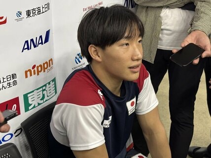 練習後の取材に応じた大橋信
