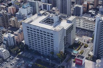 船橋市役所（Google Earthから）