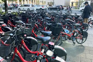 シェアバイクがたまりすぎた豊洲周辺のステーション
