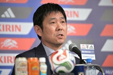 代表メンバーを発表する森保一監督