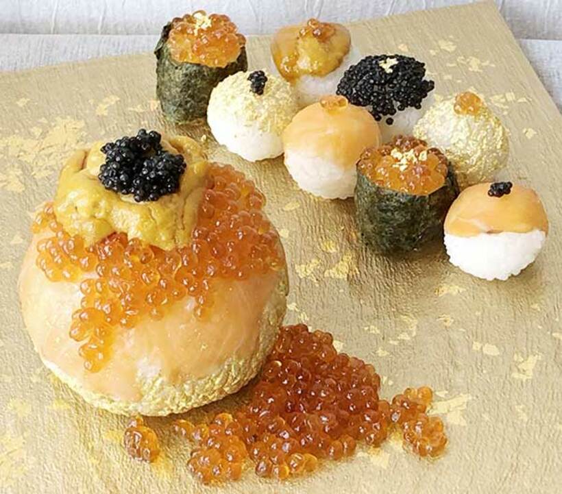  高級食材を使用した「手まり寿司作り」も体験できる