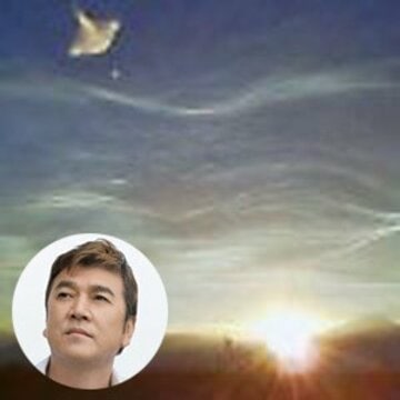 小金沢（顔写真）が撮影したＵＦＯと見られる物体